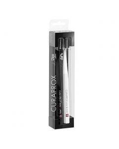 Curaprox Black Is White Escova de Dentes Duo Branca e Preta