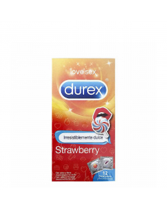 Durex Love Sex Irresistivelmente Doce Morango Preservativos 12unid.