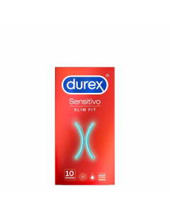 Durex Sensitivo Suave Slim Fit Preservativos 10unid.
