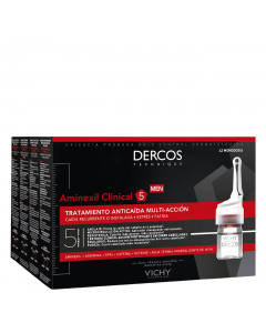 Dercos Aminexil Clinical 5 Ampolas Tratamento Antiqueda Homem-42 unid.