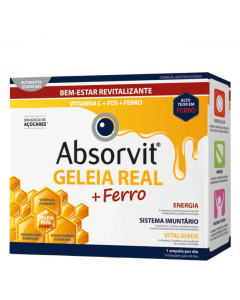 Absorvit Geleia Real 1000mg + Ferro Ampolas 20un.