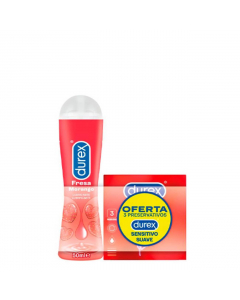 Durex Kit Gel Lubrificante Morango Oferta Preservativos