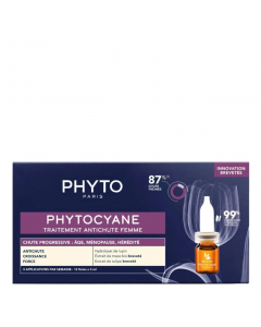 Phyto Phytocyane Mulher Ampolas Queda de Cabelo Progressiva 12unid.