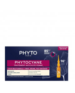 Phyto Phytocyane Mulher Ampolas Queda de Cabelo Reacional 12unid.