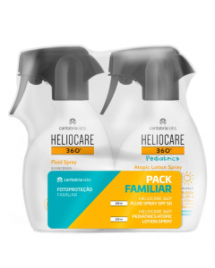 Heliocare 360º Pack Familiar Fluid Spray + Pediatrics Atopic Lotion Spray