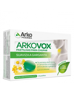 Arkovox Pastilhas Mentol e Eucalipto 24unid.