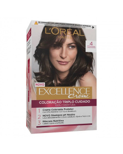 L'Oréal Paris Excellence Crème Coloração Permanente Cor 4.0 Castanho