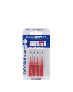 Elgydium Clinic Escovilhões Mono Compact Vermelho 4unid.