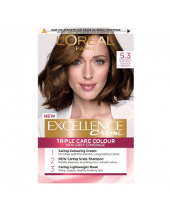 L'Oréal Excellence Crème Coloração Permanente Cor 5.3 Castanho Claro Dourado