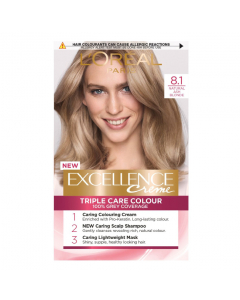 L'Oréal Excellence Crème Coloração Permanente Cor 8.1 Louro Claro Cendré